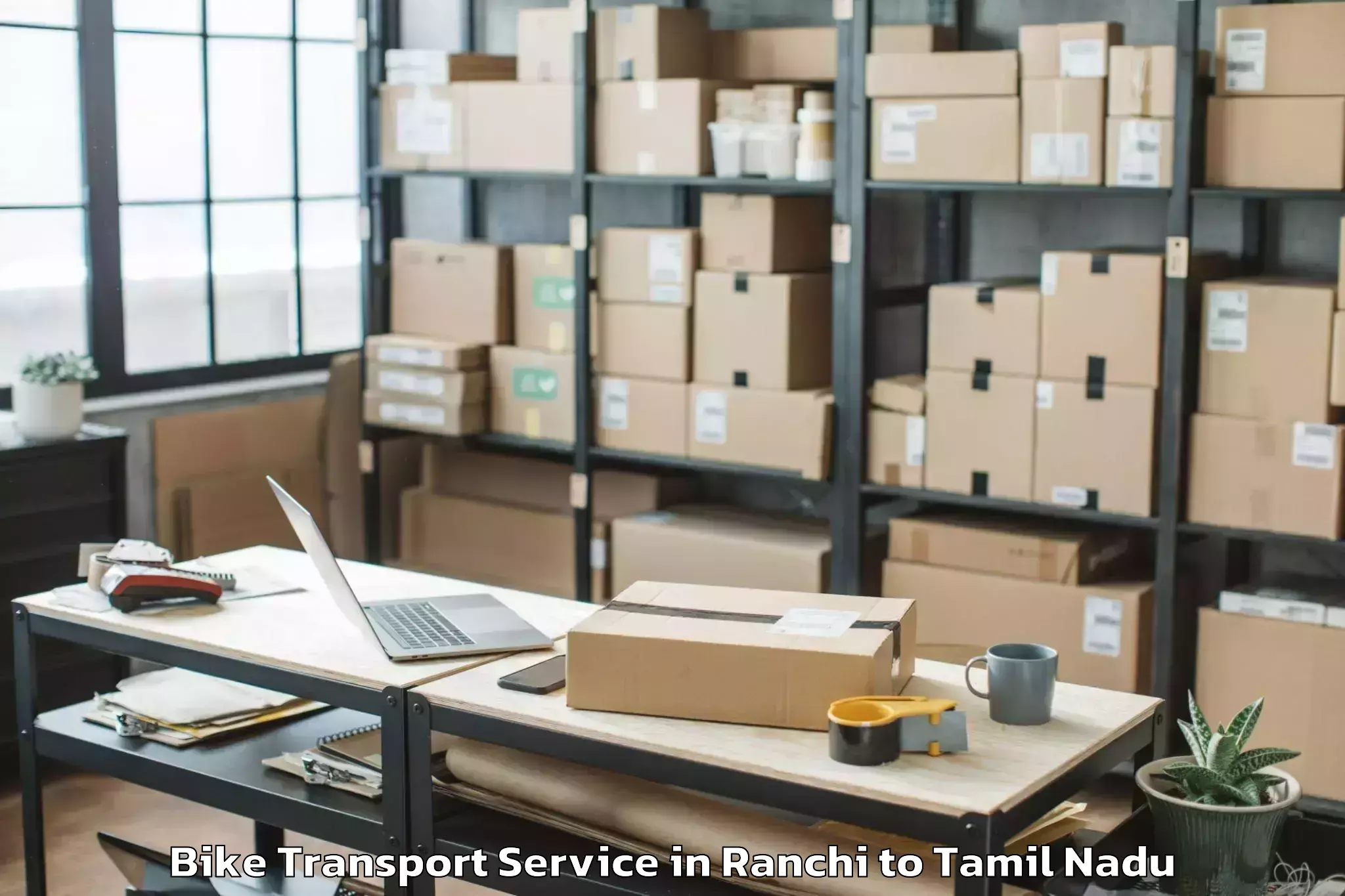 Trusted Ranchi to Rasipuram Bike Transport